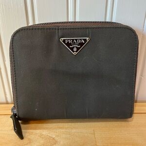 Prada Nylon Tessuto Zip Around Wallet